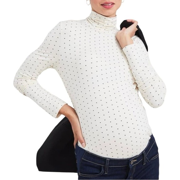 HATCH Annette Hearts Heart Turtleneck Shirt Top - Hatch Sz 3 (Large) - Picture 1 of 5
